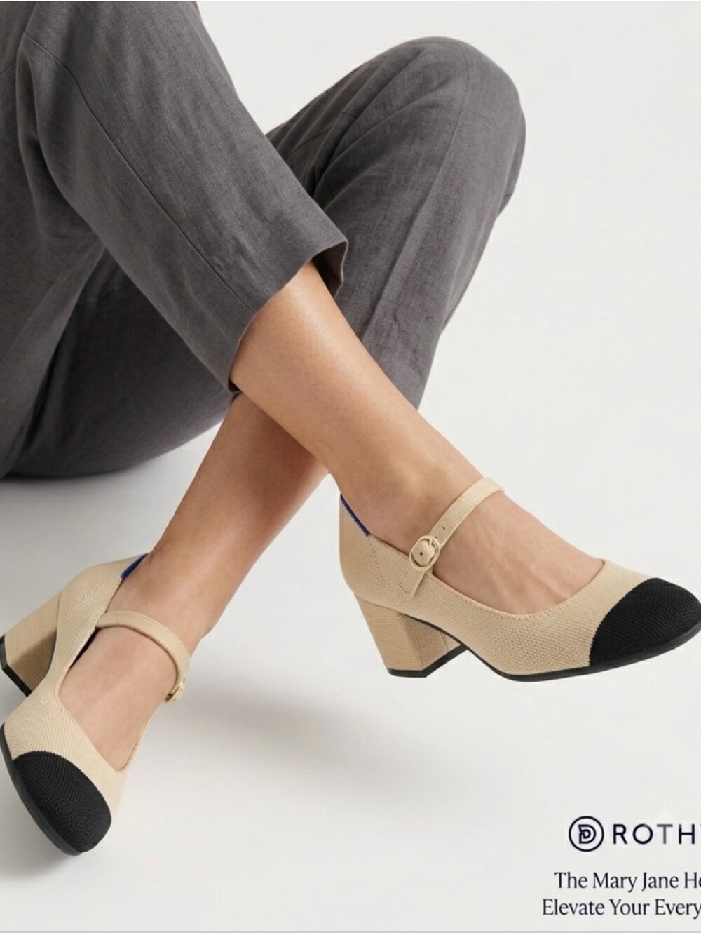 Rothy’s The Mary Jane Wren Cap Toe Heel NEW - Picture 15 of 15
